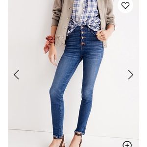 Madewell 10” high rise button fly jeans